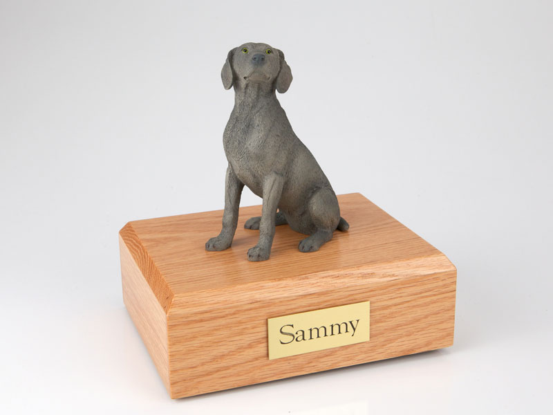 Dog, Weimaraner, Gray - Figurine Urn
