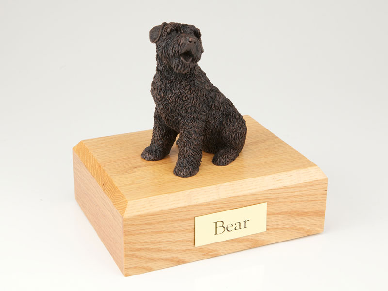Dog, Bouvier, Bronze -Figurine Urn