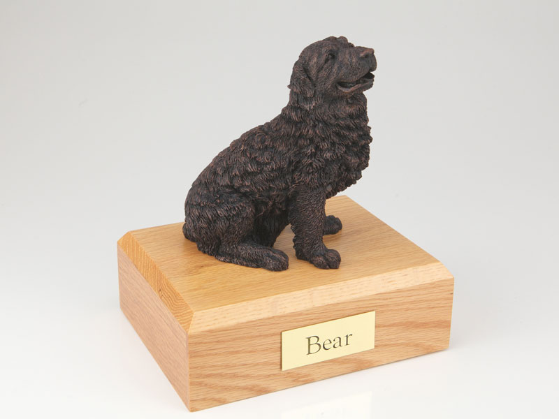 Dog, Newfoundland, Bronze - Figurine Urn