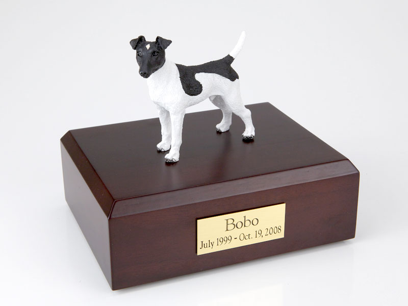 Dog, Fox Terrier, Smooth-Black/White - Figurine Urn