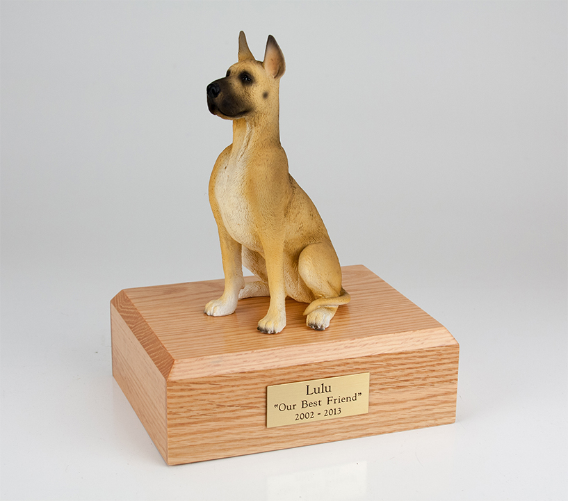 Dog, Great Dane, Fawn - Figurine Urn