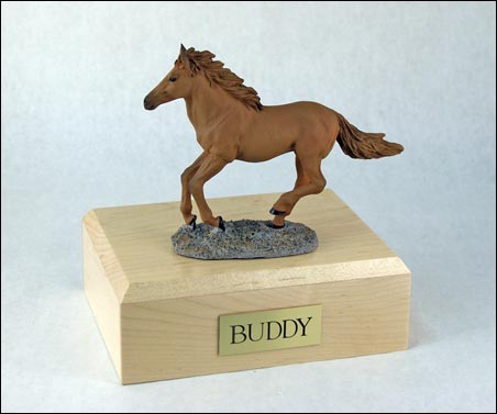 Horse, Chesnut, Running - Figurine Urn