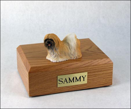 Dog, Lhasa Apso, Red - Figurine Urn - Click Image to Close