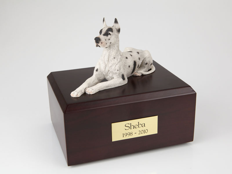 Dog, Great Dane, Harlequin - Figurine Urn - Click Image to Close