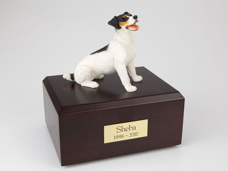 Dog, Jack Russell Terrier, Black/Brown - Figurine Urn