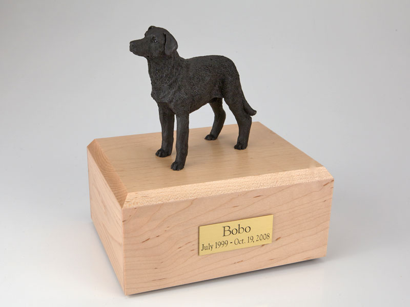 Dog, Labrador, Black Standing - Figurine Urn
