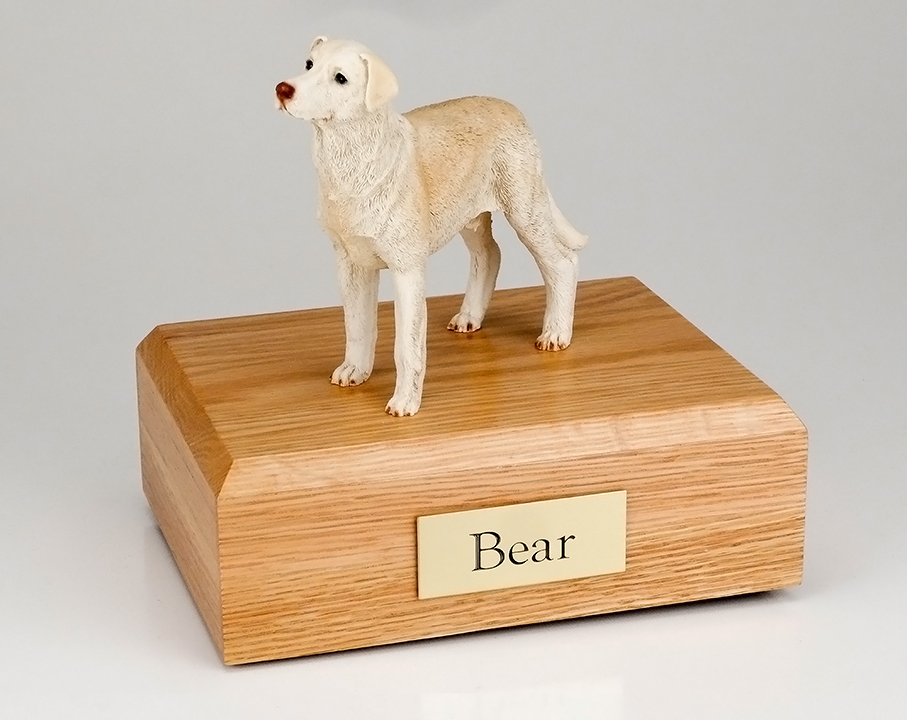Dog, Labrador, Yellow Standing - Figurine Urn - Click Image to Close