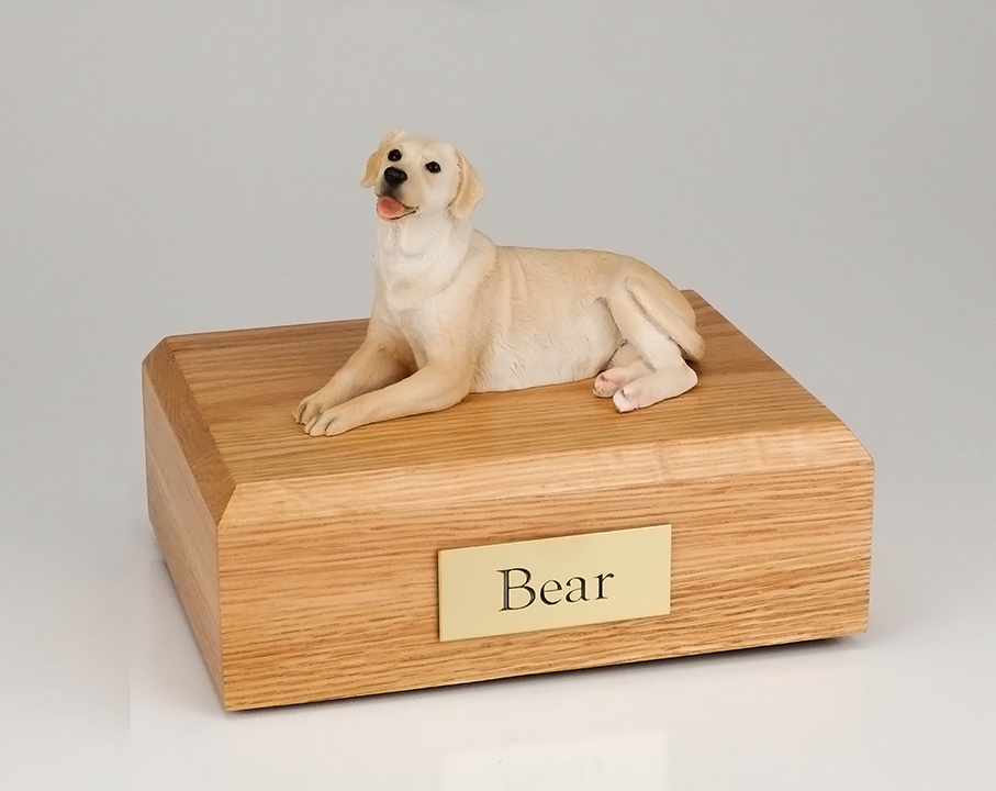 Dog, Labrador, Golden Laying - Figurine Urn - Click Image to Close