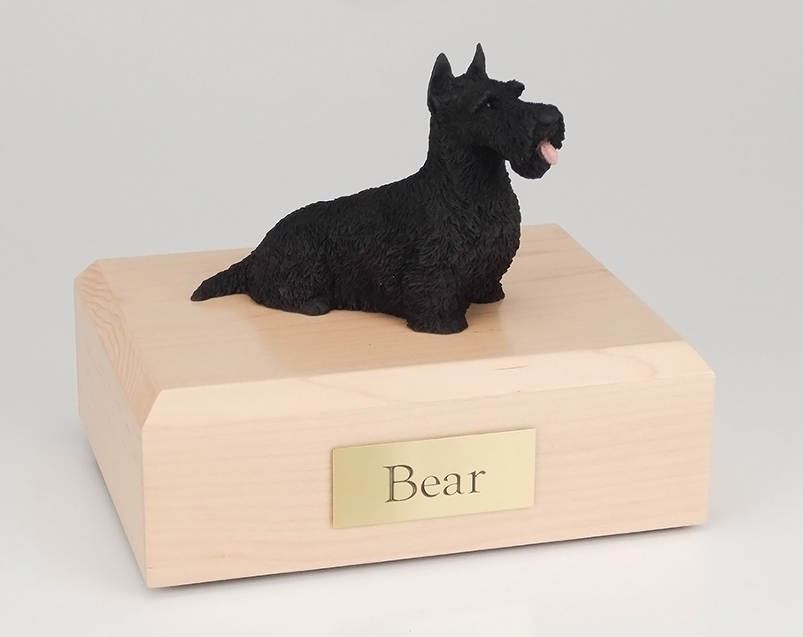 Dog, Scottish Terrier, Black - Figurine Urn
