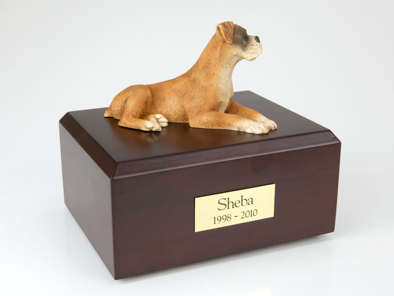 Dog, Boxer - ears down - Figurine Urn