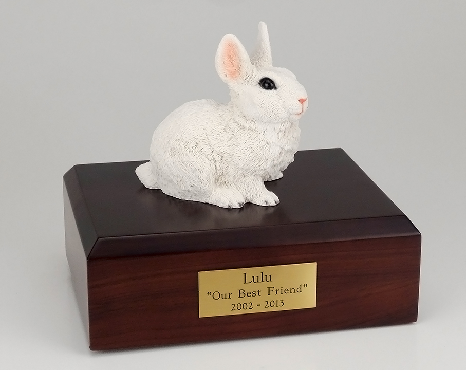 Rabbit, White - Figurine Urn