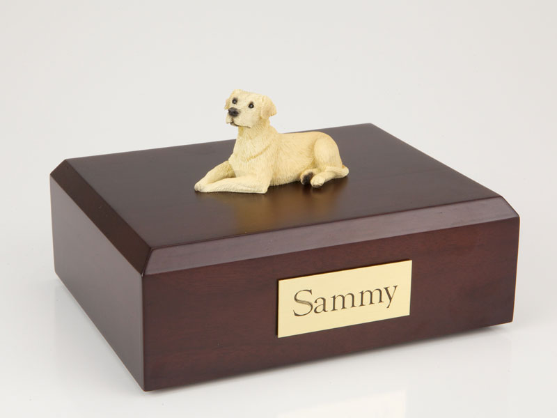 Dog, Labrador, Yellow - Figurine Urn - Click Image to Close