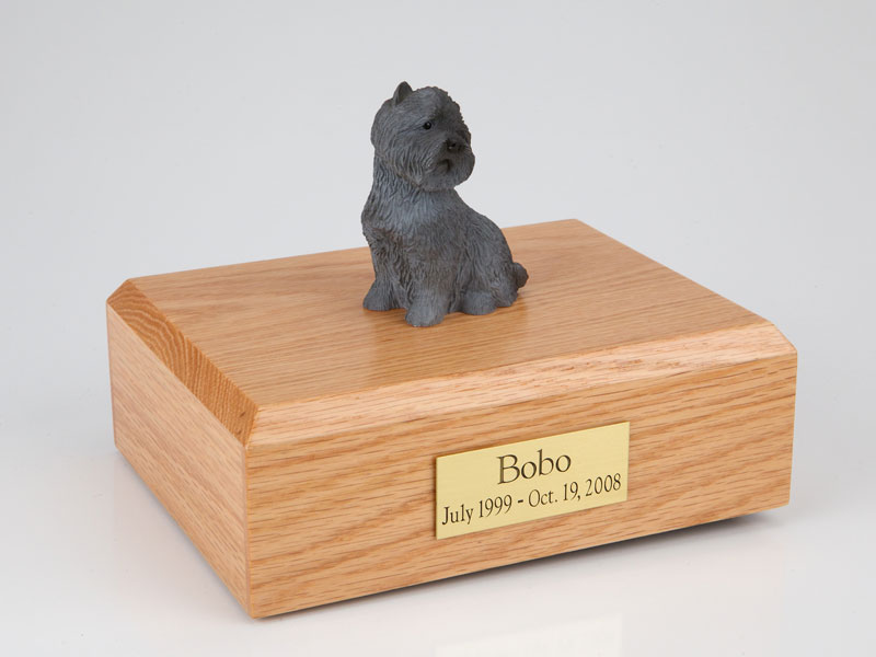 Dog, Cairn Terrier, Black - Figurine Urn