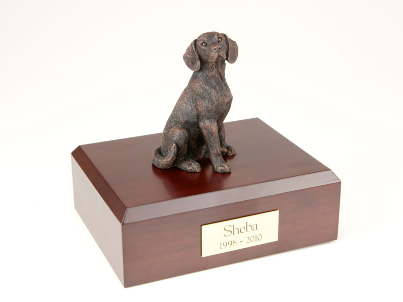Dog, Beagle, Bronze - Figurine Urn