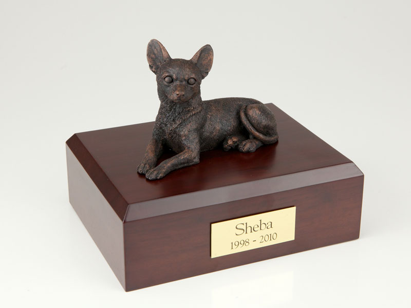 Dog, Chihuahua, Bronze - Figurine Urn