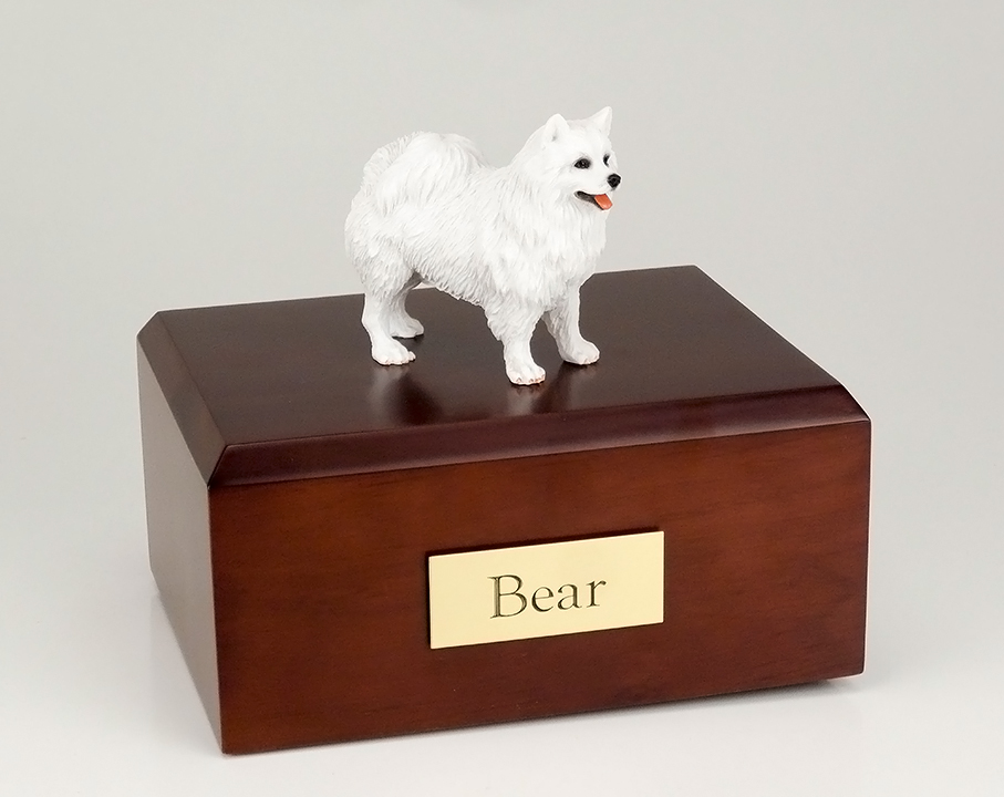 Dog, American Eskimo - Figurine Urn - Click Image to Close