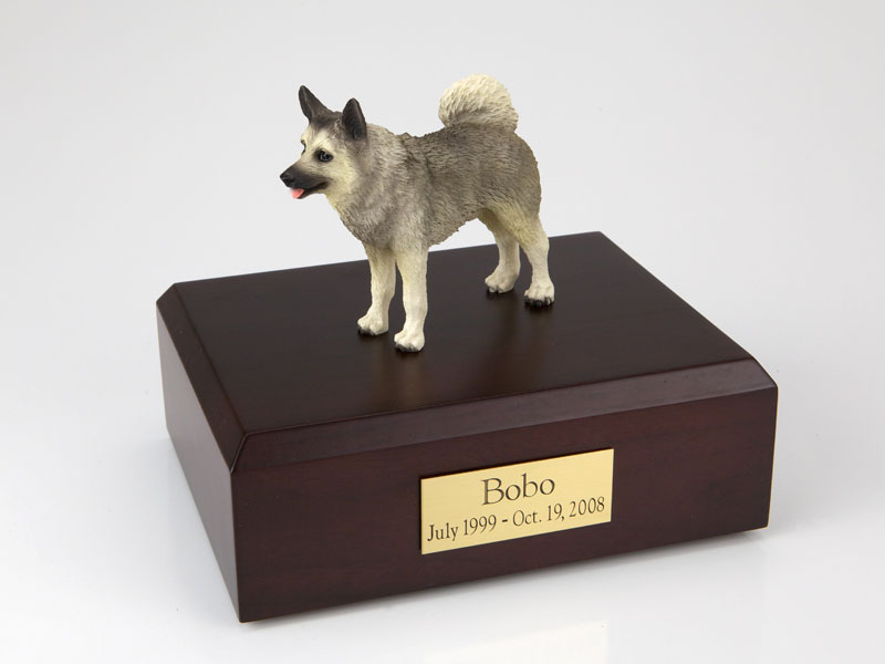 Dog, Norwegian Elkhound - Figurine Urn