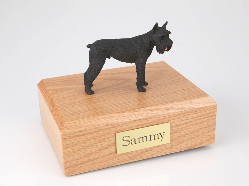 Dog, Schnauzer Giant, Black - Figurine Urn