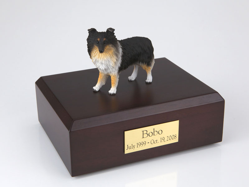Dog, Sheltie, Tri-Color - Figurine Urn