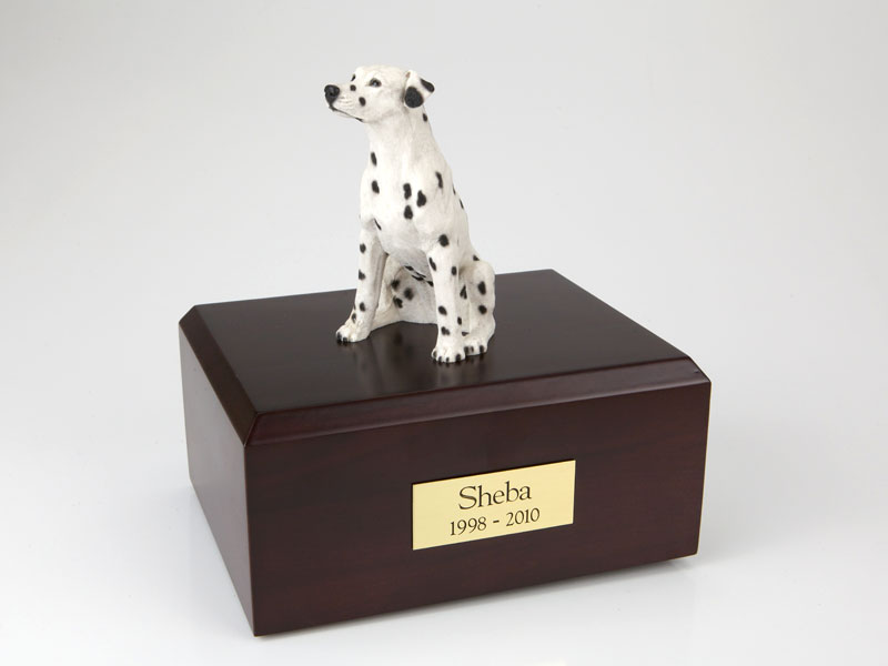 Dog, Dalmatian, Sitting - Figurine Urn