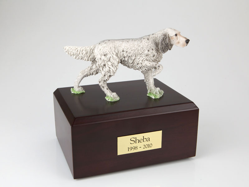 Dog, English Setter, Standing - Figurine Urn