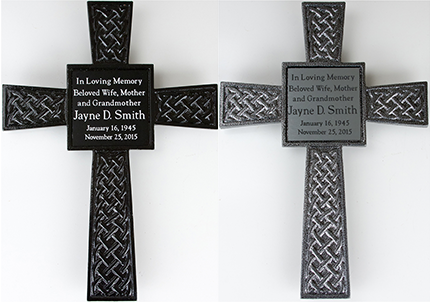 Memorial Cross with Engraved Nameplate