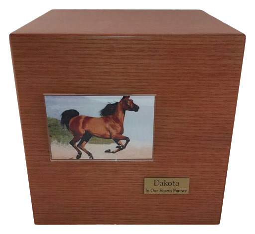 Oak MDF Horse Service Urn